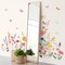 decalmile Flower Wall Decals Daisy Wildflower Grass Butterflies Wall Stickers Girls Bedroom Living Room Home Office Wall Decor